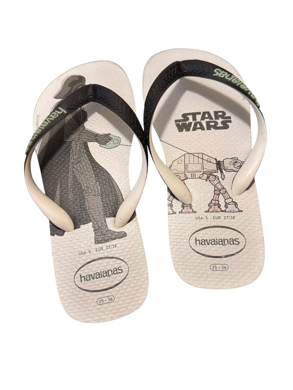 Havaianas Women's Star Wars Flip Flops - White & Black